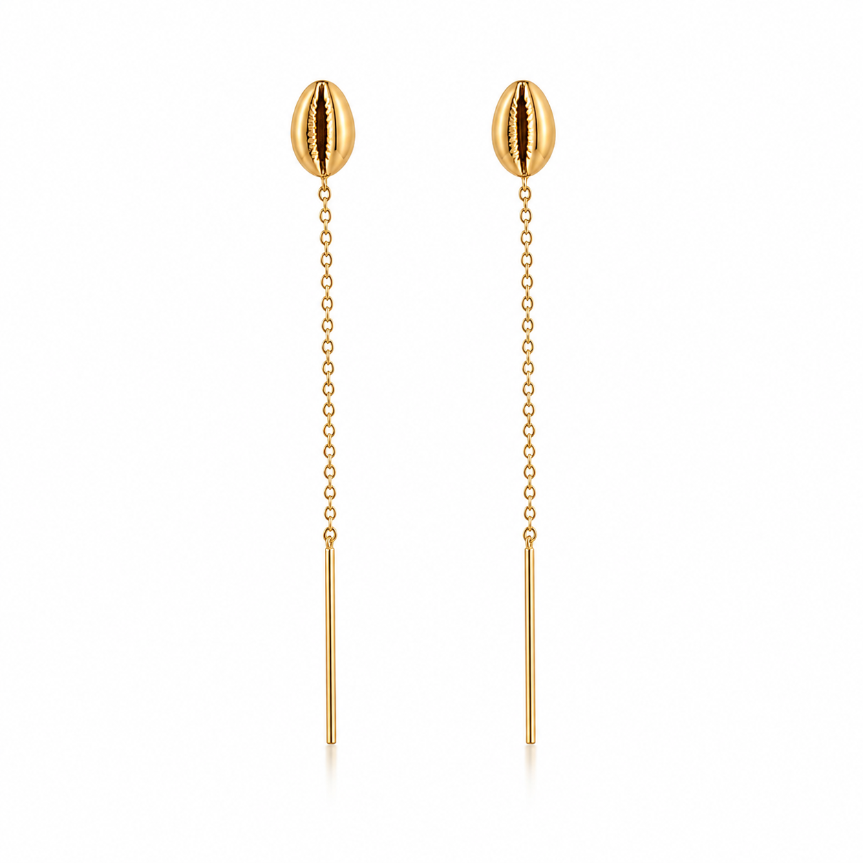 Cowrie Shell Drop Earrings