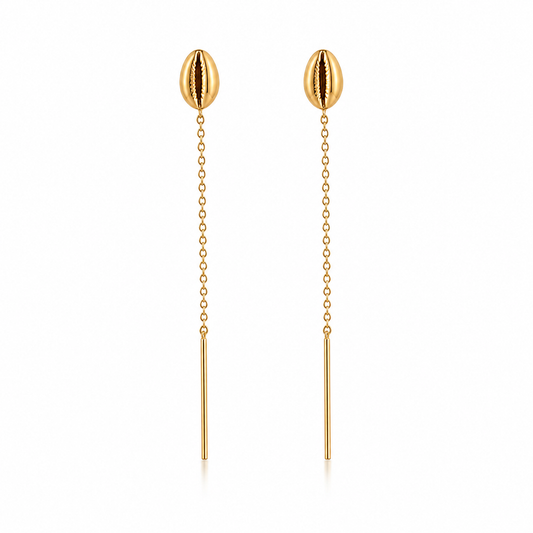 Cowrie Shell Drop Earrings